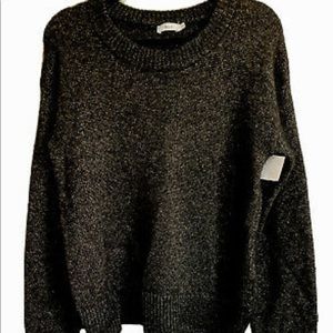 A.L.C Bowen Metallic Flyaway Back Sweater Gold and Black Merino Wool NWOT